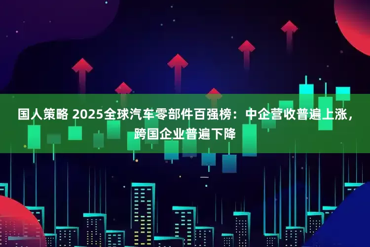 国人策略 2025全球汽车零部件百强榜：中企营收普遍上涨，跨国企业普遍下降